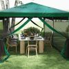 Outsunny 10' x 20' Party Tent, Outdoor Wedding Canopy & Gazebo with 6 Removable Sidewalls, Shade Shelter for Events, BBQs, Green