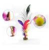 Kick Shuttlecock Chinese Jianzi Peacock Decorative Colorful Feathers Foot Exercise Indoor Outdoor Game Toys; 5 Pack