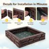 2-In-1 HDPE Kids Sandbox with Cover and Bottom Liner